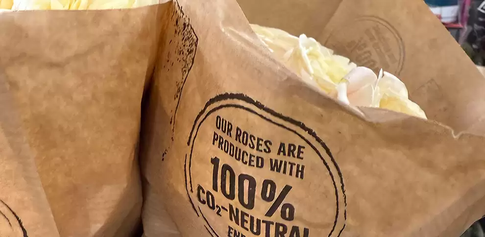 Květiny vypěstované 100 % CO₂ neutrálně