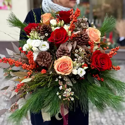 Šťastné a veselé - vánoční kytice - 1