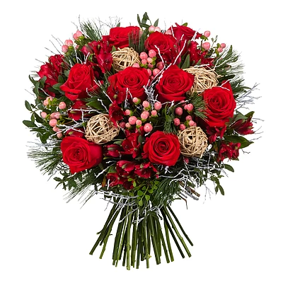 Zimní čas - vánoční kytice