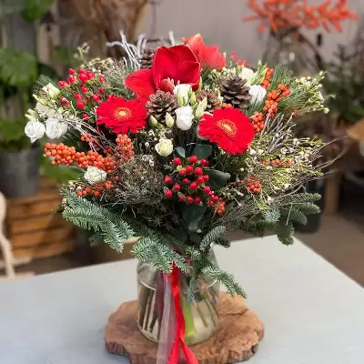 Adventní čas - vánoční kytice
