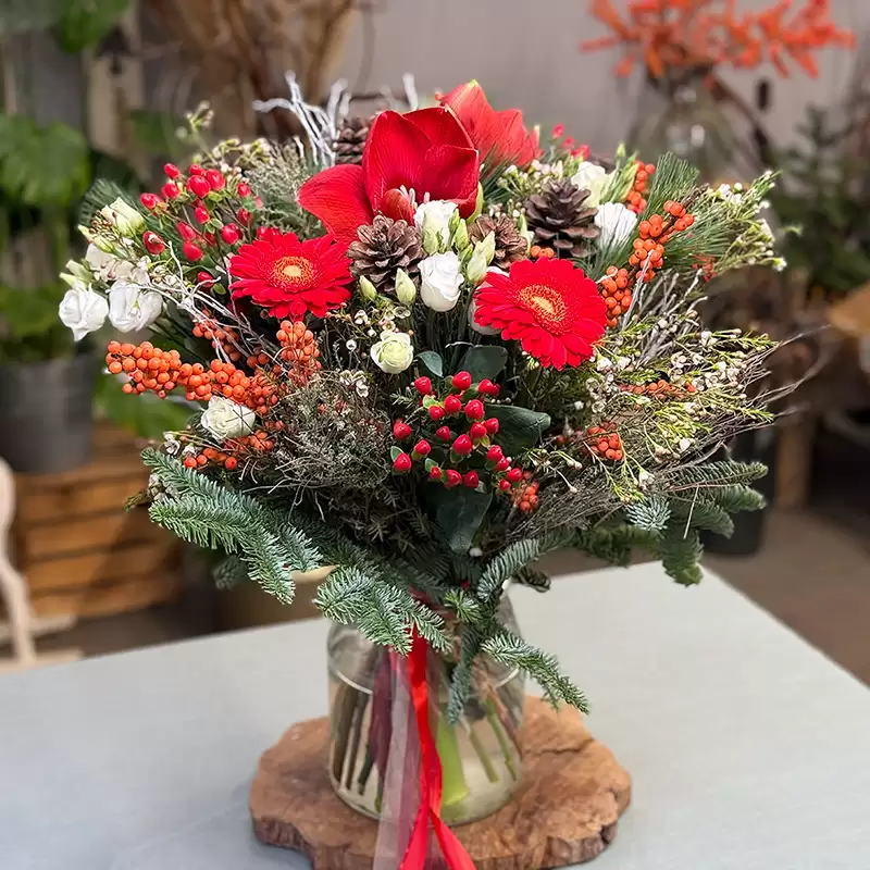 Adventní čas - vánoční kytice