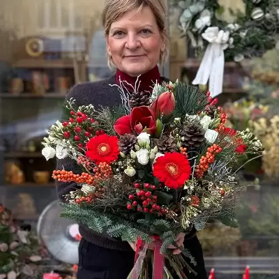 Adventní čas - vánoční kytice - video 1