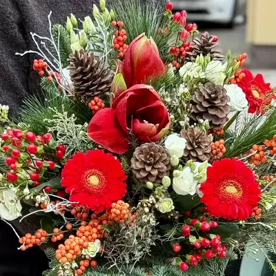 Adventní čas - vánoční kytice - 2